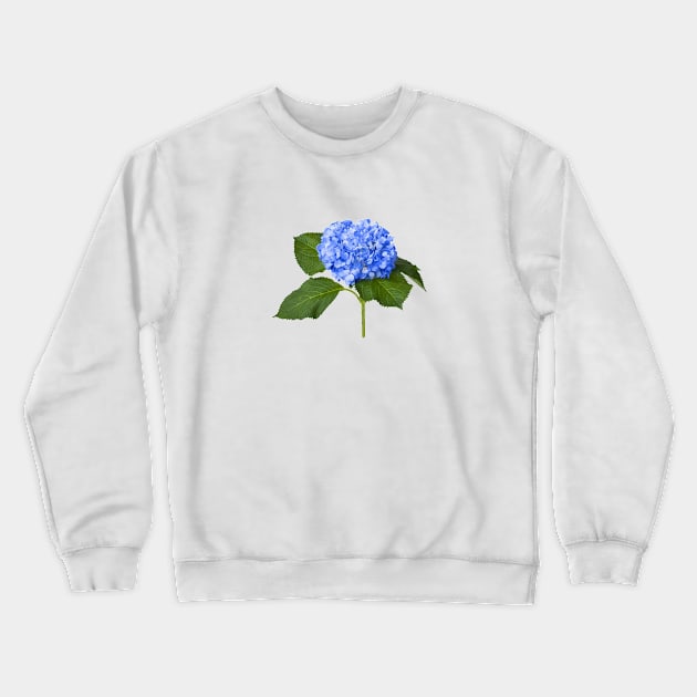 Blue Hydrangea Flower Crewneck Sweatshirt by dahyala
